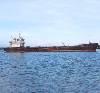 2003 Built 500 DWT Self Driven Split Hopper Barge For Sale