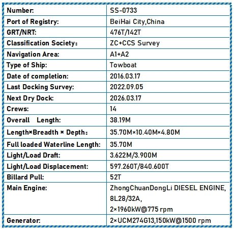 2016 Built Towboat For Sale - 2 - ShipsTrading