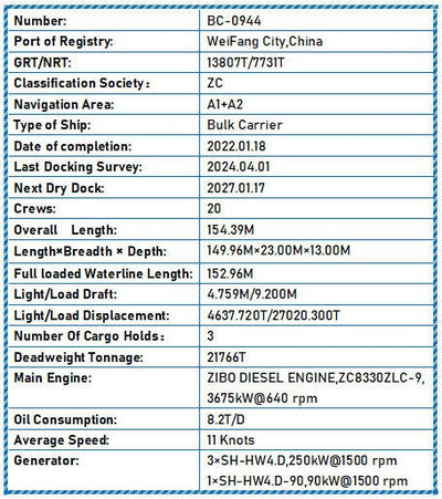 2022 Built 22000 DWT Bulk Carrier For Sale - 10 - ShipsTrading