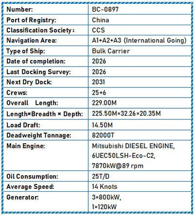 2026 Built 82000 DWT Bulk Carrier For Sale - 2 - ShipsTrading