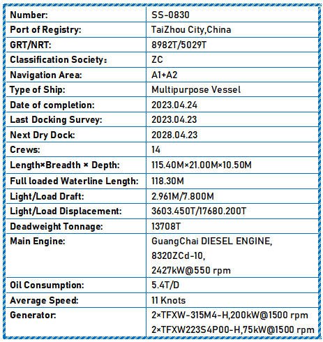 2023 Built 14000 DWT Multipurpose Vessel For Sale Detail 11